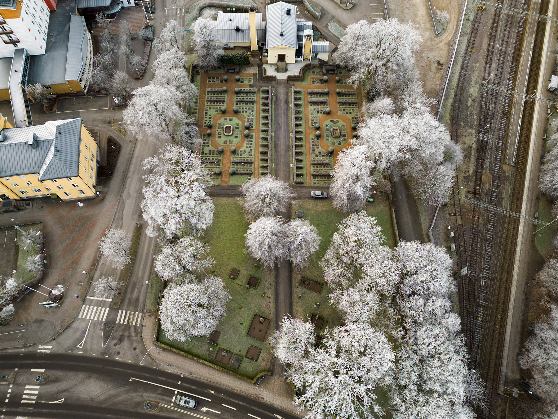 Kapellkyrkogården Vänersborg, julafton 2022.